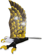WitnyStore Wooden Bird Mobile 25" Yellow Black Flying Eagle Hand Made Painted Wood Flapping Wing Birds Hanging Ceiling Decor Wind Chimes Handcrafted Animal Decorative Collectible Décor Gifts Souvenirs