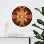 Wall Picture, with Beautiful Flame Pattern Printed Circular Iron Hanging Picture,Wall Art Decor,Home for Bedroom Living Room Bathroom Decor,Iron Painting 11.8X11.8 in