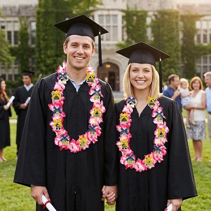 Leis for Graduation 2026, Artificial Flower Wreath with Cards Graduation Lays Gifts, Congrats Grad for High School