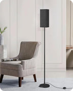 Floor Lamp, Pole Lamp with Foot Switch, Modern Standing Lamp Shade, Minimalist Freestanding Lamp (Bulb Not Included), for Living Room, Bedroom Office ETL Listed, Black B07LD05