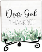 Modern Farmhouse Decor, Home Decor For Living Room, Boho Chic Aesthetic Shelf Decorations, Eucalyptus Christian God Acrylic Sign, Farmhouse Entryway Tv Stand Fireplace Coffee Table Decoration (12)