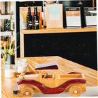 LIFKOME 1pc Vintage Wooden Car Model Decor Retro Wood Car Ornament for Home Desktop Chic Craft for Collectors and Unique Idea for Office and Bedroom Decor