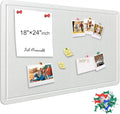 Large Bulletin Board - Foldable 24x18 Inches Cork Board Alternative with 20 Push Pins, Self-Adhesive Felt Bulletin Board for Wall, Home Office Classroom Decor