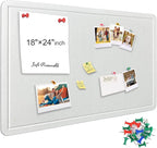 Large Bulletin Board - Foldable 24x18 Inches Cork Board Alternative with 20 Push Pins, Self-Adhesive Felt Bulletin Board for Wall, Home Office Classroom Decor