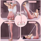 Foot Pedal Resistance Band,6-Tube Pedal Puller Resistance Rope,Yoga Elastic Exercise Bands, for Women Jump Fitness, Abdomen/Arm Weight/Waist/Leg Stretching Slimming Training
