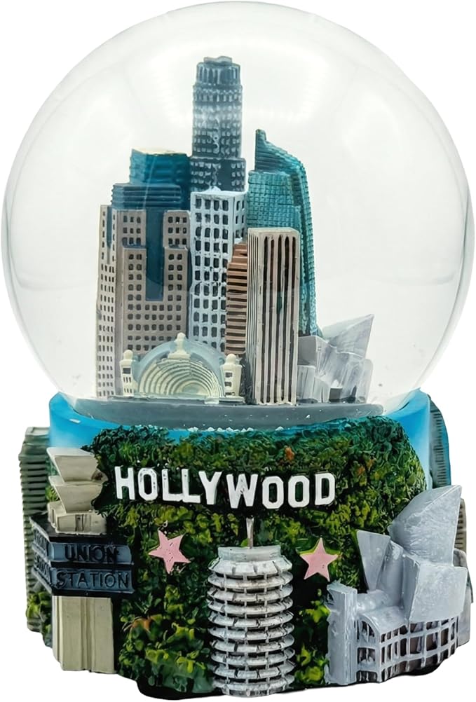 Los Angeles Skyline Snow Globe 3.5 Inches