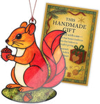 Squirrel Ornament for Tree, Squirrel Christmas Ornaments 2026, Animal Christmas Ornaments, Squirrel Gifts for Women, Woodland Creature Christmas Decor, Suncatcher Holiday Animal Ornaments for Tree