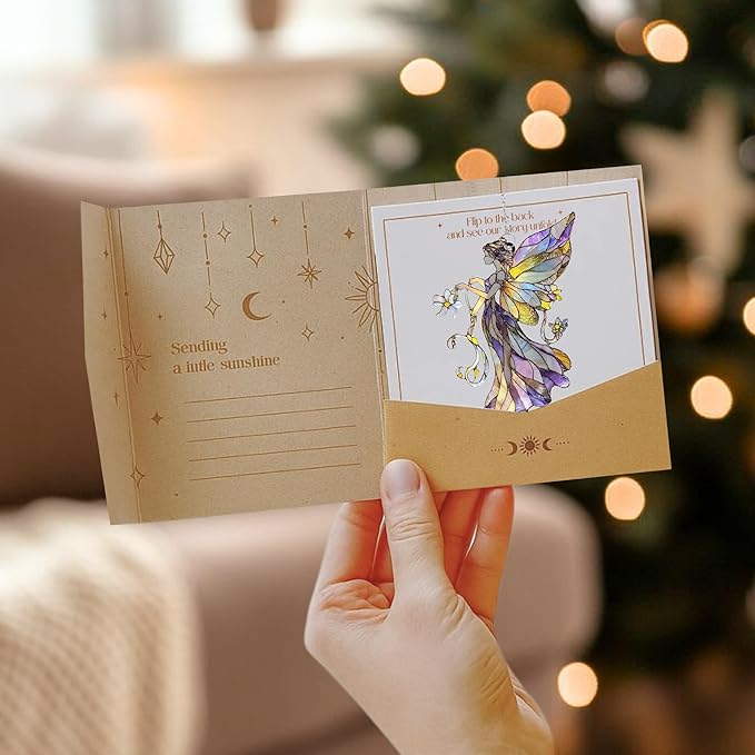 Flower Fairy Acrylic Suncatcher, Flower Suncatchers for Window Hangings, Stained Glass Effect Garden Decor, Gift for Mother's Day, Mom, Grandma, Wife, Women