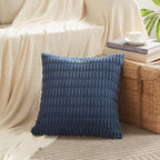 Fancy Homi 4 Packs Decorative Throw Pillow Covers for Living Room Couch Bed, Modern Farmhouse Boho Home Décor Accent Cushion Case, 24" x 24", Dusty Blue