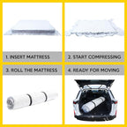 Vacuum Mattress Bag for moving, Vacuum Sealed Bags for Mattress Storage, Mattress Compression Bag for Easy Moving&Storage, Foam and Latex Mattress Vacuum Bag with Straps(QUEEN/FULL)