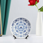 Chinese Style Blue And White Pattern-Q9 Bone China Decorative Plate, 6inch Wall Art Home Decor