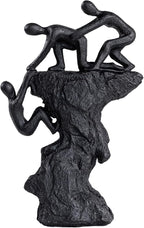 Hebdids - Abstract Wall-Climbing Sculpture in Matte Black,Living Room and Office Dynamic Climbing Wall Character Decoration, Black Statue, 8.27 x 5.12 x 1.97inches Elegant Black Home Decoration Gift