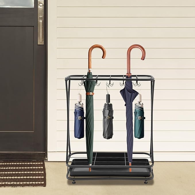 Umbrella Holder Stand, Umbrella Storage Umbrella Organizer, Metal Free Standing Umbrella Rack for Entryway Home Office Patio Decor