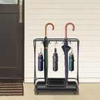 Umbrella Holder with Removable Drip Tray - Umbrellas Stand Cane Walking Stick Holder, Entryway Decorative Metal Freestanding Rack Organizer for Home Office Office Hotel Entry Hallway