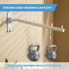 Swing Clothes Hanger Rack, Garment Racks Folding Clothes Bar Wall Mounted, 180°Rotation Laundry Drying Rack 304 Stainless Steel Space Saving for Laundry Room Bedroom Balcony, 11.93" Long