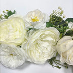 Artificial Peony Swag, Arch Flowers, 23", Silk Flower Swags, Decorative Swag, Artificial Flower Swag for Arch Front Door Party Wall Home Decor(Ivory)