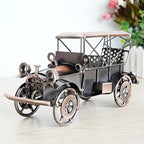 Metal Antique Vintage Car Model Home Décor Handmade Handcrafted Collections Collectible Vehicle (Bronze)