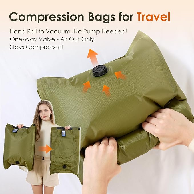 Vacuum Storage Bags with Electric Pump & Hand Compression, 4 Pack Heavy Duty Vacuum Seal Bags for Clothing, Bedding, Space Saver Bags Includes Smart QR Code for Inventory Tracking