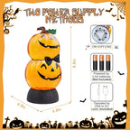 Halloween Snow Globe Lantern Lighted Pumpkin Musical Snow Globe Glitter with 6H Timer Battery and USB Operated Halloween Snow Globes Water Lantern for Spooky Festival Party Decoration (Pumpkin)