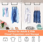College Dorm Room Essentials, Magic Hangers Space Saving Clothes Hanger, Closet Organizers and Storage for 30 Heavy Clothes, Smart Space Saver Sturdy Plastic Hangers with 360° Rotating Hooks, 6 Pack