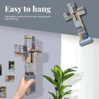 Imerance Inspirational Resin Standing Cross,12 Inch Christian Crucifix Wall Cross,Prayer and Transmission of Happiness With Love and Trust Catholic Decor,Catholic Gifts and Religious Gifts for Women