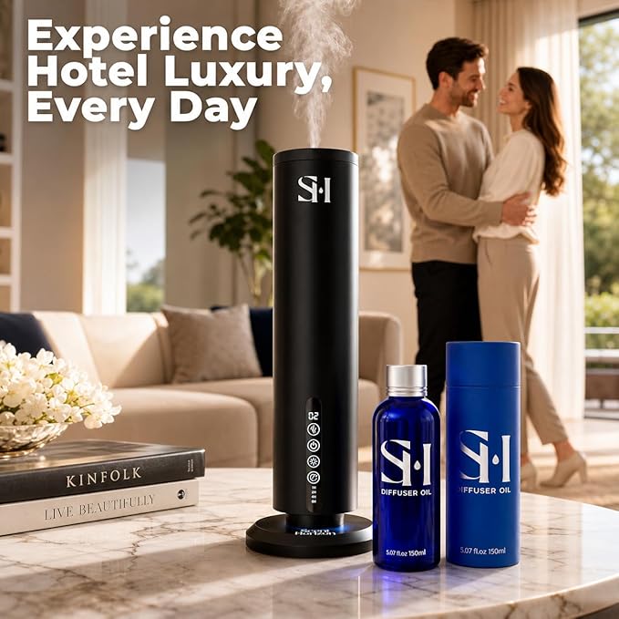Inspired by 6-Star Hotel Dubai DB04 Hotel Scent Diffuser Oil | 5.07 Fl oz (150 ml) - Waterless Diffuser Oil Refill & Highly Concentrated Fragrance Oil, Diffuser Oil Scents, Hotel Oil Diffuser