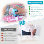 Electric Air Pump for Vacuum Storage Bag, Vacuum Seal Bags for Clothing Pump for Compression, Portable Vacpack Air Pump for Various Vacuum Bags for Travel Blue(Storage Bag Not Included)