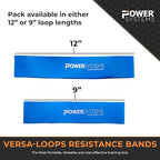 Power Systems Versa Loop Resistance Bands, 10-Pack – Color-Coded Exercise Bands for Workout, Strength Training, Physical Therapy