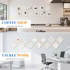 DOLLAR BOSS Large Cork Board for Wall 48" x 36" x 0.5" Bulletin Board 12 Packs Cork Board Tiles Self Adhesive Felt Wall Tiles with Pushpins, Corkboard for Office Pin Board Tack Board, Beige