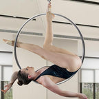 Aerial Lyra Hoop Kit (85CM/90CM), Professional Yoga Starter Set with Rigging Hardware Kit for Home, Exercise, Performance, 32mm Thickness