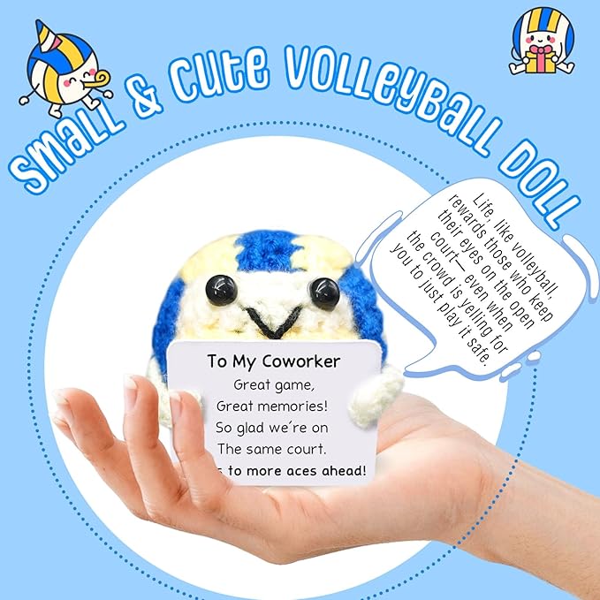 Handmade Collectible Volleyball Desk Decor - Funny Office Gift for Colleague,Coworker Appreciation Gift,Team Building Gifts for Volleyball Fans,Professional Home & Office Accent