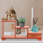 Veemoon Wooden Tiered Display Riser Stand for Figurines and Decor Vintage Style Home Decor