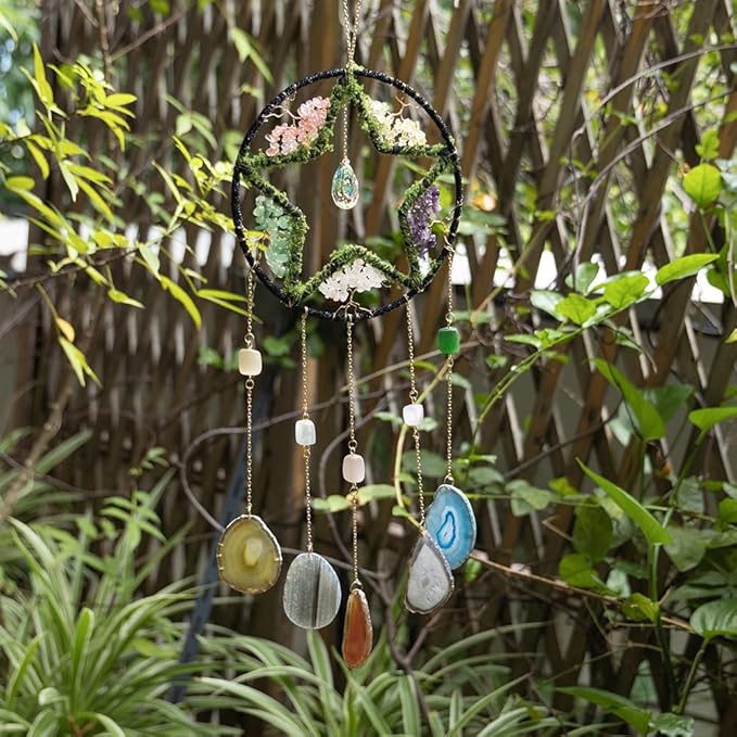 Large Dream Catcher Crystal Star Dream Catchers for Adults Crystal Suncatcher Prism Hanging Window Wall Room Decor Handmade Gift for Girls Boys