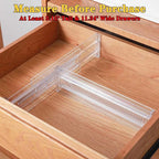 12 Pcs Drawer Dividers for Clothes, 3.15" High 11.34"-19.69" Adjustable Expandable Dresser Drawer Organizer, Clear Plastic Separators for Dresser, Baby Clothing (12, clear)