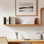 White knot sculpture, three-knot sculpture white home decor accent, suitable for rustic-style coffee table stands, living room TV cabinets, dining tables, entryway shelves, and small decorations.