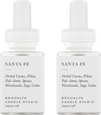 Pura & Brooklyn Candle Studio Home Scent Refill - Smart Home Air Diffuser - Up to 120-Hours of Luxury Fragrance per Refill - Home Essential - Clean & Safe Diffuser Fragrance - 2 Pack, Santa Fe