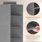 Lifewit Hat Organizer for Baseball Caps, Hat Rack Hanging Storage, Non-Woven Fabric Display Shelf Holds Up to 40 Hats, Cap Holder Hanger for Closet, Bedroom, 10 Compartments, Gray, 2 Packs