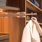 FIRJOY 12" Valet Rod for Closet Pull Out (2 Pack, Rose Gold)