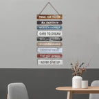 Joyhawk Motivational Wall Art Decor with Positive Quotes, Inspirational Wall Art Room Decor for Teen Girls Women, Rustic Wall Hanging Plaque Sign for Home Office Living Room Bathroom - 12x24 inch