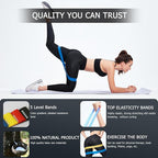 Professional 5 Pcs Long Resistance Bands and 5 Pcs Loop Bands. Latex-Free, Work Out Bands, Stretch Bands for Working Out Women or Men, Exercise Bands Set for Physical Therapy