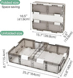 Kitstorack Clear Plastic Under Bed Storage Containers Bins with Lids and 8 Pre-installed Wheels,37.8 Qt, Rolling Foldable Flat Under Bed Organizer Boxes for Clothes Shoes Clothing Bedroom