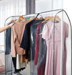 Zilink Clear Garment Rack Cover Transparent Clothes Rack Cover Waterproof Clothing Rack Cover with 2 Durable Zippers for Garment Rack (43"L x 20"W x 60"H, Rack Not Included)