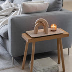 PEAKOLY Wood Arch Decorative Objects - Modern Bookshelf Decor, Coffee Table Sculpture, Floating Shelf Decor Accents, Japandi Home Decorations for Side, Console and Entryway Table