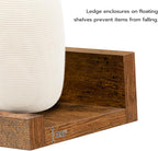 HOOBRO Floating Shelves, Wall Shelf Set of 3, 35.4 Inches Hanging Shelf with Raised Edge and Invisible Brackets, for Bathroom, Bedroom, Kitchen, Office, Living Room Decor, Rustic Brown BF90BJ01