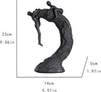 Hebdids Modern Art Sculpture - Living Room and Office Dynamic Climbing Wall Character Decoration, Black Statue,9 x 5.51 x 1.97inches Elegant Black Home Decoration Gift