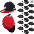 Modern JP Adhesive Hat Hooks for Wall (16-Pack) - Hat Rack for Baseball Caps, Minimalist Hat Display, Strong Hold Hat Hangers for Wall - USA Patented, Black