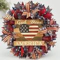 250th Anniversary Patriotic Wreath, Red White and Blue Wreath All-Weather Farmhouse Outdoor Holiday Decoration, Memorial Wreaths 3D Eagle Wreaths for Front Door (E)