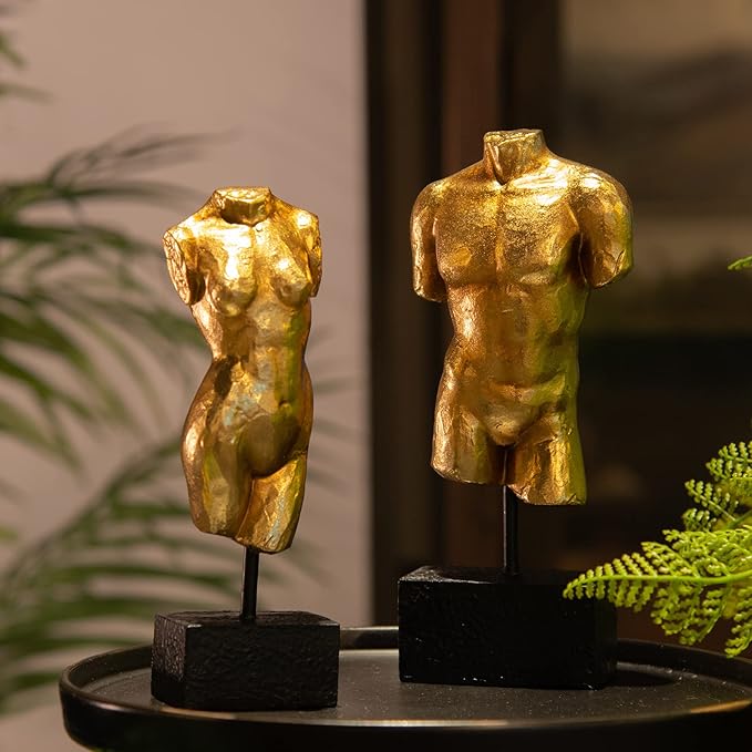 Guichifun Sculptures Home Decor Bust Female Statue - Figure Resin Decoration Modern Decorative Figures Home Art Sculpture Christmas Birthday Gifts for Men&Women 2.25 X 1.5 X 7.5 Inch