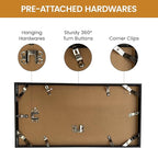 6x14 Aluminum Metal Picture Frame,Tempered Glass Gold Photo Frame 6x14 for Family Photo,Posters,Art,Document to Wall Mount Horizontally or Vertically