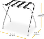 Whitmor Chrome Luggage Rack - Foldable - Commercial Quality